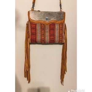 Western Fringe Aztec Crossbody